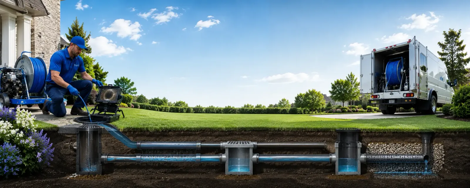Outdoor drain cleaning information for Kirkman, IA